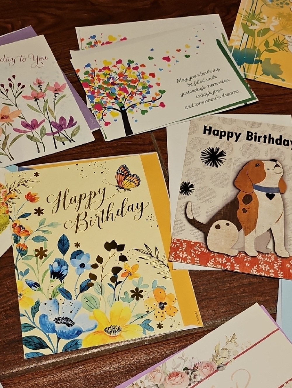 25 Assorted Multicolor Birthday Greeting Cards - Pack of Mixed Designs